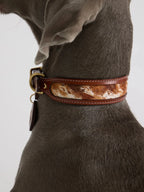 Collier Chien Cuir et Fourrure Cheval Naturelle