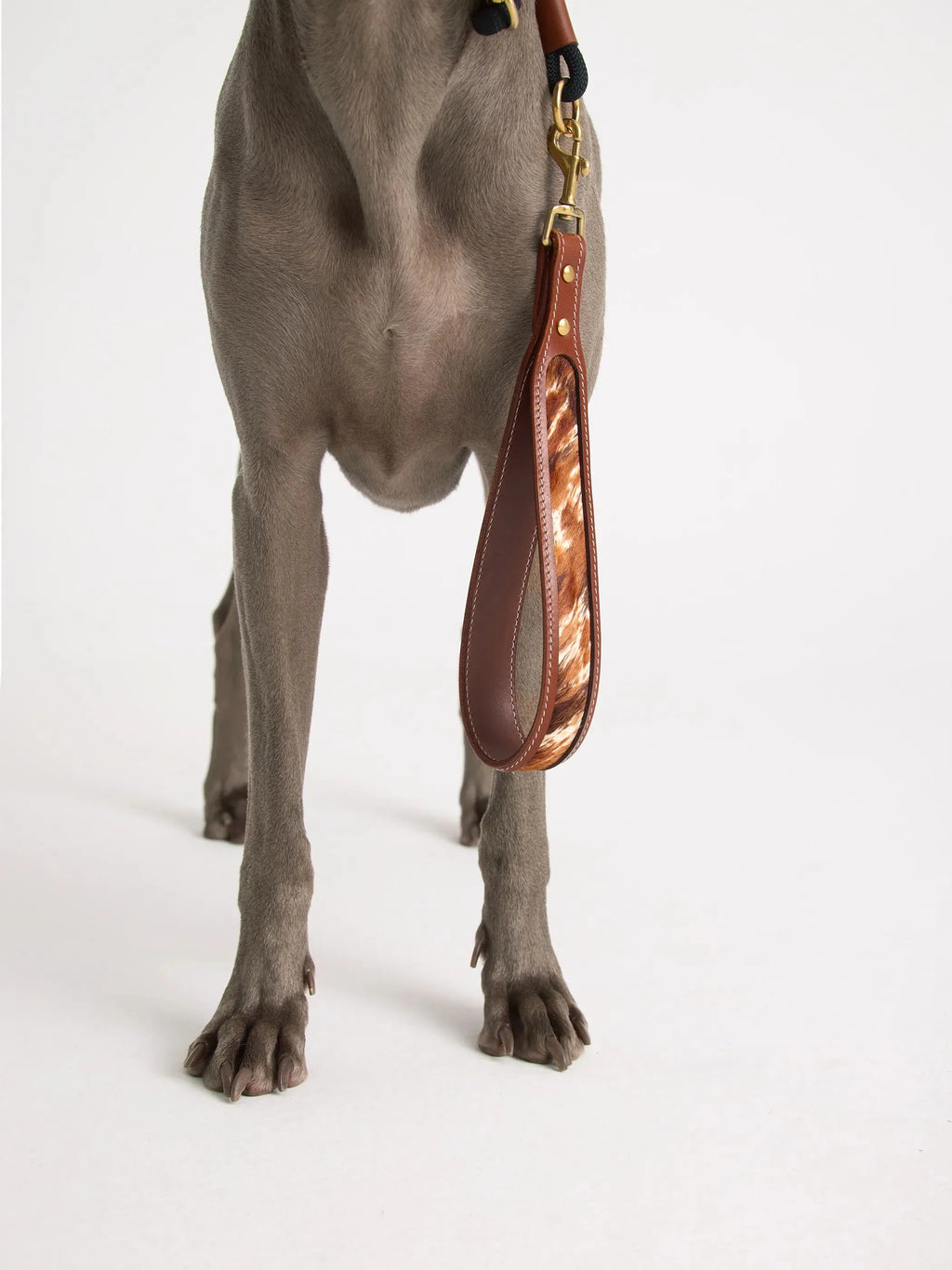 Collier Chien Cuir et Fourrure Cheval Naturelle