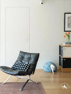 Niche Chat Feutre Laine Fait Main - Grotte Bleue Planète