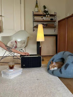 Niche Chat Feutre Laine Fait Main - Grotte Bleue Planète