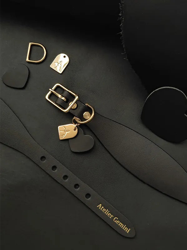 Collier Cuir Chien Personnalisable Avec Médaille