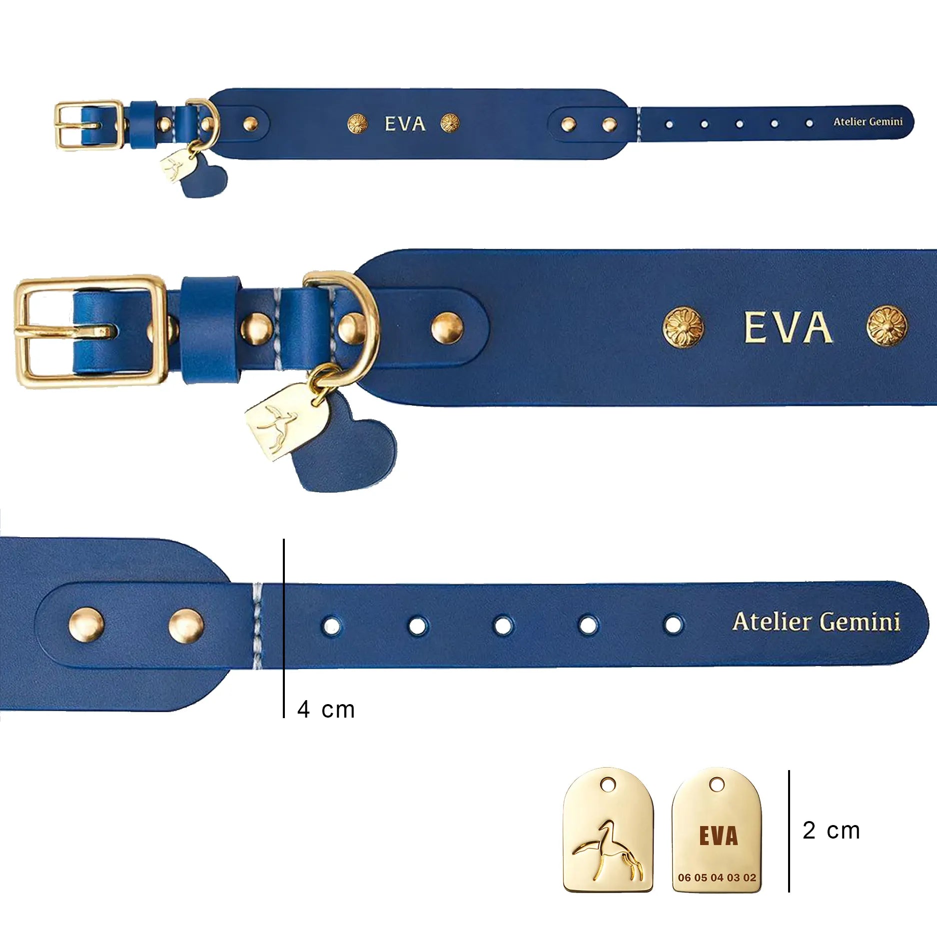 Collier Personnalisable pour Chien en Cuir Premium