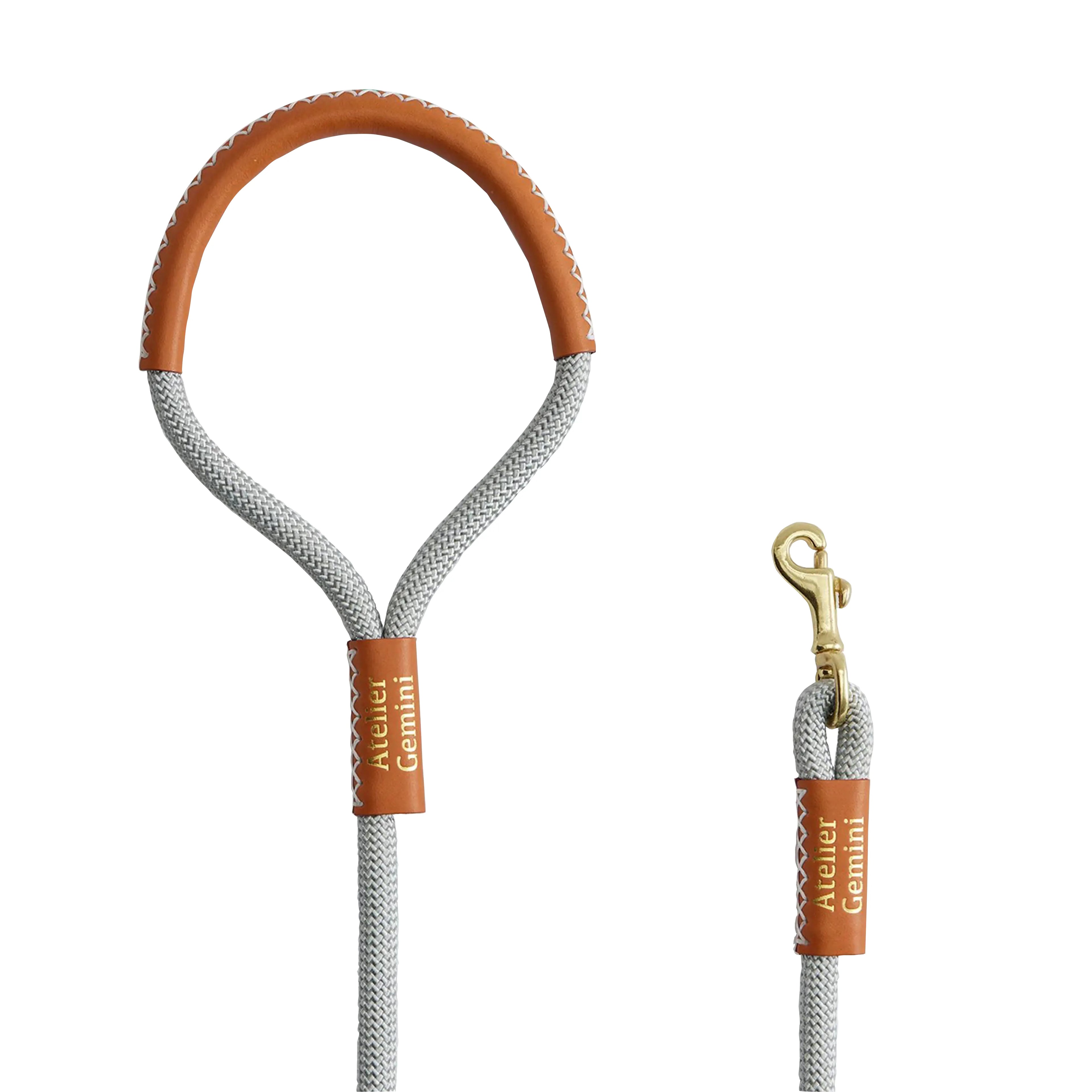 Laisse Chien Premium Nylon Cuir et Laiton